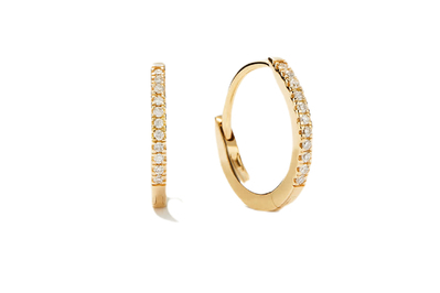 Mejuri Pavé Diamond Huggie Hoops